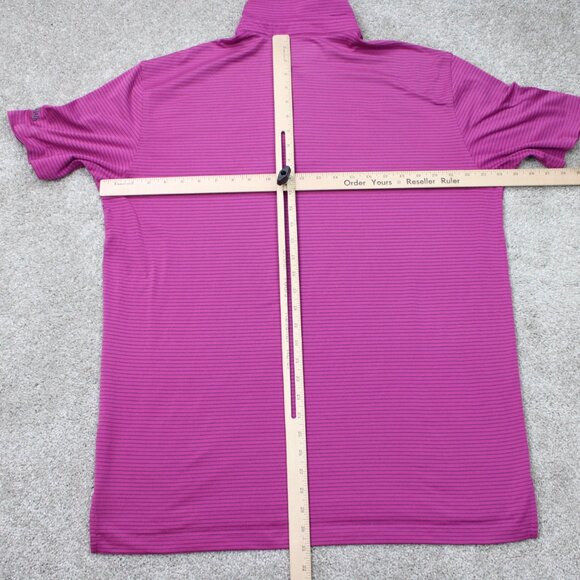 Callaway Opti-Dri Polo Shirt Mens Large Purple Golf Poly Stretch Short Sleeve - Picture 10 of 13